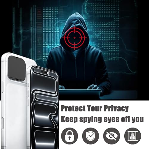 Front Camera Cover Compatible for iPhone 17 Pro /17 Pro Max with Rear Lens Cover,Protect Privacy and Security But Not Affect Facial Recognition(2Pack)-2025 Updated Version-Silver - size: 17 Pro Max/17Pro-Silver