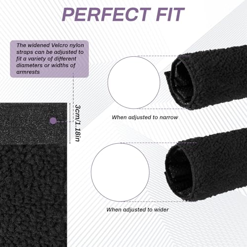 Psyqtsuary 2 Pcs Wheelchair Armrest Pads Covers, Non-Slip Widened Self Adhesive Armrest Strips, Washable Comfortable and Protective for wheelchairs Office Chairs armchairs