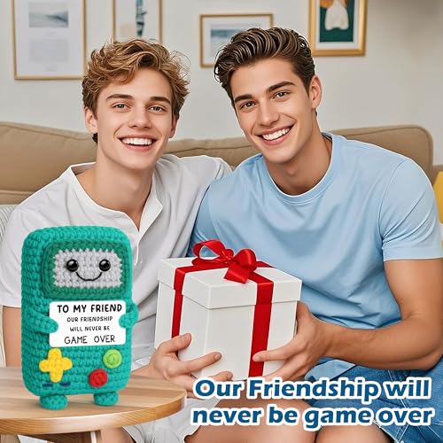 Funny Gifts for Best Friend Women Men, Friendship Gift for Him Her, Christmas Birthday Graduation Gifts for Friends Bestie BFF, To My Friend Thank You Gift, Positive Handmade Crochet Present - style: Friend