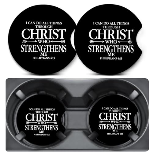 2 Pack Christ Car Coasters for Cup Holders,Neoprene Anti Slip Mat | 2.75" Universal Size,Auto Rubber Drink Coasters Decor Car Accessories Interior CHRIST Gifts for Women Men - color: CHRIST