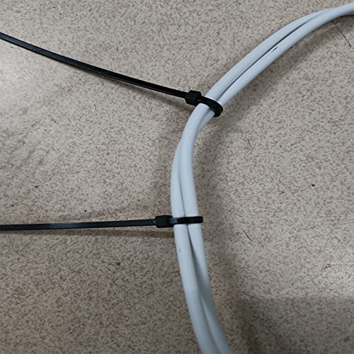 Zip Ties 1000 pcs 8 inch Cable Zip Ties, Premium Plastic Wire Ties with 40 LBS Tensile Strength, UV Resistant Cable Ties, Black Nylon Tie Straps - color: Black, size: 8 inch ( 4 x 200 mm )