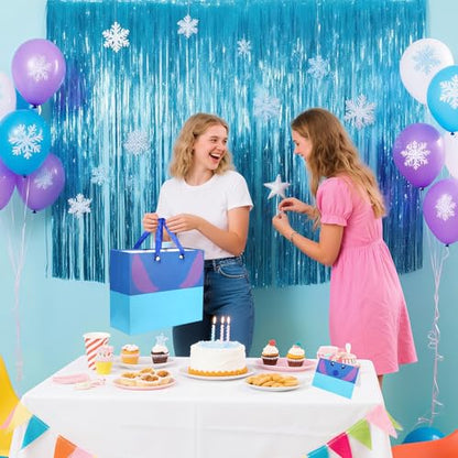 Mprocen Cartoon Animation Party Gift Bags Blue Pink Hawaii Candy Bags Set with Tissue Paper Greeting Birthday Cards for Party Favor Baby Shower Holiday Supplies - color: Themed 3