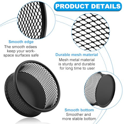 2 Pack Mesh Paper Clip Holder,Paperclip Holders for Desk Binder Wire Mesh Bowls,Paper Clips Holder for Desk,Paper Clip Dispenser,Paper Clip Organizer Office ﻿