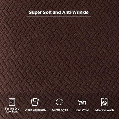 Genina Seat Covers for Dining Room Chair Seat Slipcovers Kitchen Chair Covers (Chocolate, 2 Pcs) - color: Chocolate, size: 2 PCS