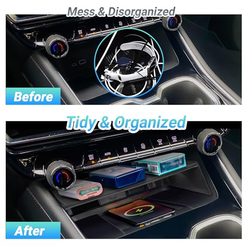 Center Console Organizer Compatible with 2024-2026 Chevy Traverse Interior Accessories, Storage Box Insert Divider Compartment Tray; Not fit for 2024 Chevy Traverse Limited - size: Center Console Compartment Tray (1PC)