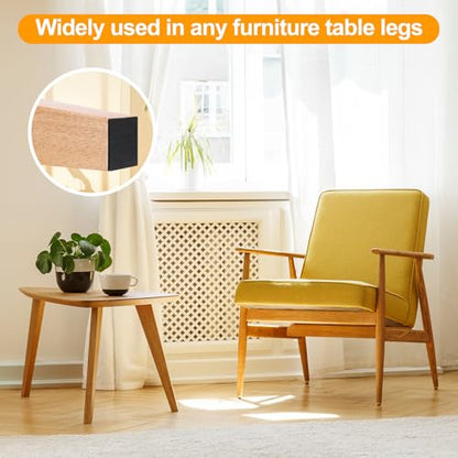 CHUNZEXI Non Slip Rubber Furniture Pads & Grippers, Self Adhesive Round Floor Protectors for Chair & Table Legs and Feet, 1 Inch, 48 Pack, Square - size: 1 inch 48 Square