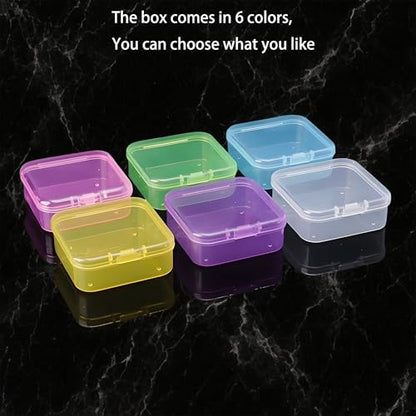 Bead Organizer Box-Blue Plastic Box 31 Pcs Storage Plastic Cases Mini Clear Bead Storage Containers Boxes with Hinged Lid and Rectangle Bracelet Making DIY Jewelry Craft Nail - color: Blue