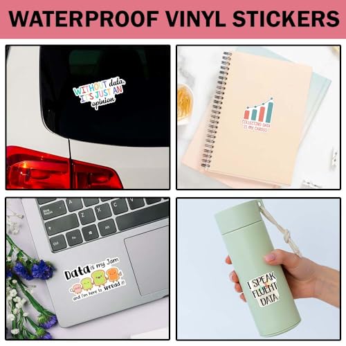 SODAVA (12Pcs-3in) Funny Data Analyst Stickers Pack – Analytics Humor Data Science Quotes Laptop Water Bottle Notebook Decals - color: Data Analyst