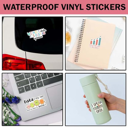 SODAVA (12Pcs-3in) Funny Data Analyst Stickers Pack – Analytics Humor Data Science Quotes Laptop Water Bottle Notebook Decals - color: Data Analyst