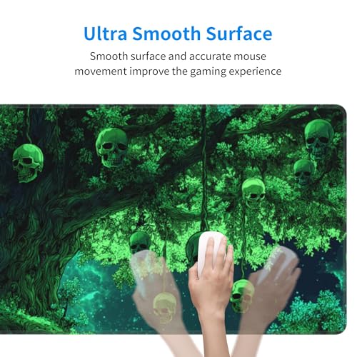 Skull Tree Mouse Pad Extended Large Gaming Mouse Pad XL Stitched Edges for Gamer Home Office 31.5 X 11.8 Inch - color: Skull Tree