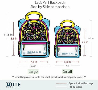 20 Pack Goodie Bags for Kids Birthday Party Supplies - Bulk Gift Bag for Favors, Food, and Candy with Resealable Ziplock Seal (Lets Party/Small) - color: Lets Party/Small