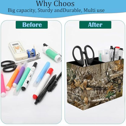 Pen Holder and Anti-Slip Mouse Pad Combination, Makeup Brush Storage Box, Tableware Storage Box, Suitable for Office and Home - Camouflage Giraffe - color: Camouflage Giraffe