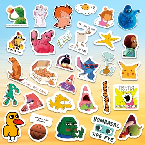 337PCS Funny Meme Stickers Pack, Waterproof Vinyl Decals, No Repeats | Sarcastic stickers for laptops, water bottles, phones, Kindles, journals, scrapbooks, skateboards, luggage, bumpers and more.