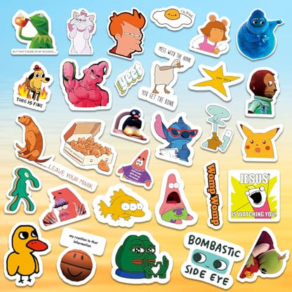 337PCS Funny Meme Stickers Pack, Waterproof Vinyl Decals, No Repeats | Sarcastic stickers for laptops, water bottles, phones, Kindles, journals, scrapbooks, skateboards, luggage, bumpers and more.