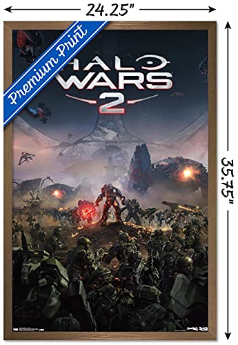 Trends International Halo: Halo Wars 2 - Key Art Wall Poster, 22.375" x 34", Bronze Framed Version - color: Bronze Framed Version, size: 34"L x 22.4"W