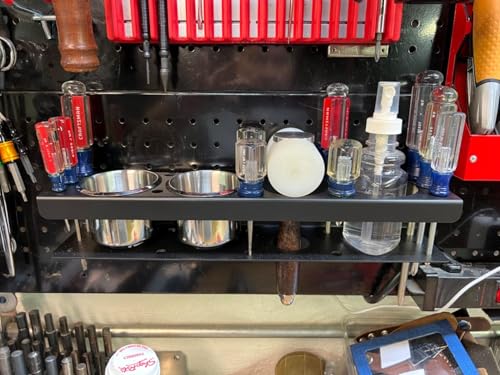 ULIBERMAGNET Power Tool Organizer Rack,Magnetic Heavy Duty Drill Holder,Wall Mount Metal Tool Rack with Screwdriver,Cordless Drill,Screw,Nail Storage,Utility Rack for Warehouse,Garage,Toolbox - style: Magnetic Power Tool Organizer with Parts Cup
