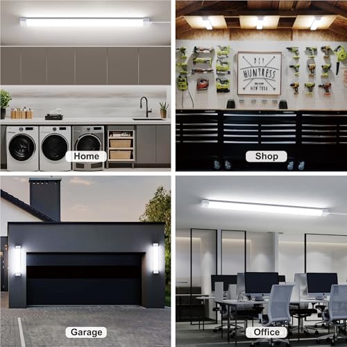ONIDEK Under Cabinet Lights with Plug. 3000K-6500K Dimming and Color. with Wireless Control Panel and Remote Control.18W 1800LM for Garage, Kitchen, Bathroom, Closet, Office (24 inch-2pcs) - size: 24 inch-2PCS