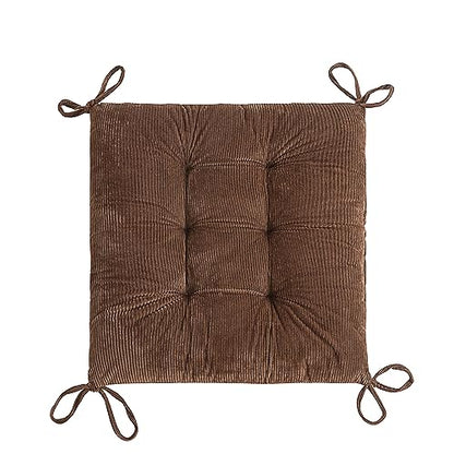 Outdoor Patio Cushion, Rocking Chair Cushion, Tufted Pads, Set of Upper and Lower with Ties Pack of 2 (2 Sets) - Back 20"×17", Seat 17"×17" (Brown) - color: Brown