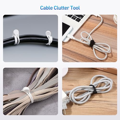 Cable Matters 20-Pack Ultra Strong Silicone Magnetic Cable Ties, Magnetic Cord Ties/ZipTies/Cord Organizer, Black and White - style: 20-Pack