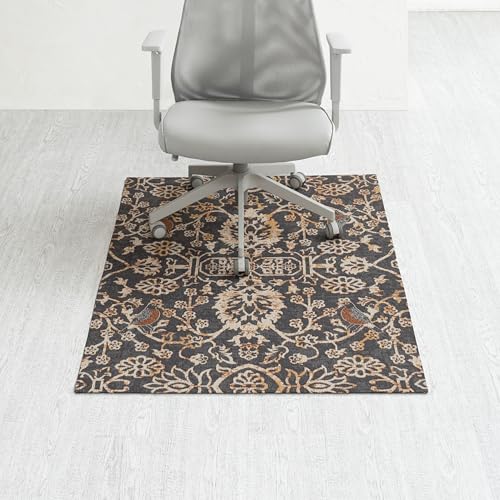 Anji Mountain Rug'd Office Chair Mat for Carpet & Hardwood Floor - Jacquard Woven, Anti-Slip Backing, Low Pile, Floor Protector Desk Chair Mat, Office Rugs for Rolling Chairs (Robin - 36" x 48") - color: Robin, size: 36" x 48"