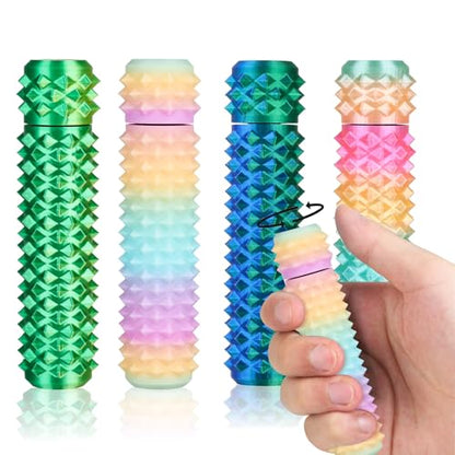 Little Ouchies Pain Stim Fidget Toy, 3D Printed Pocket Spiky Keychain with Clicker Button Spinner Sensory Toys for Anxiety Focus & Stress Reduction Novelty Gifts(C4) - color: C4
