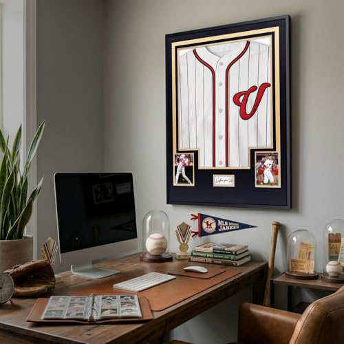 Aluminum Jersey Display Frame Case Large Shadow Box Jersey Frame with Photo Slots 98% UV Protection Clear Acrylic for Football, Hockey, Basketball, Baseball Shirt Ideal Gift for Sports Fans - color: Jersey Frame 10