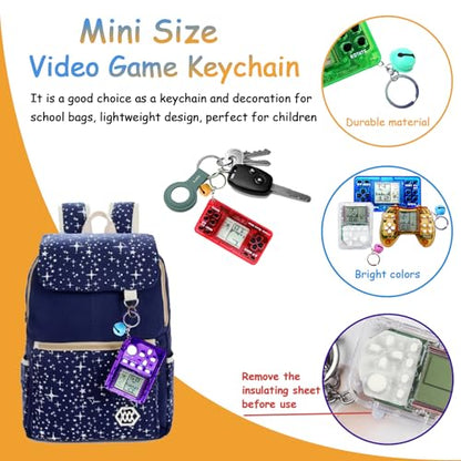 12Pcs Video Game Party Favors for Kids,Mini Game Console Keychain for Kids Boys Birthday Supplies Gaming Party Favors Classroom Prizes - style: 12 Pcs With Keychain Bell
