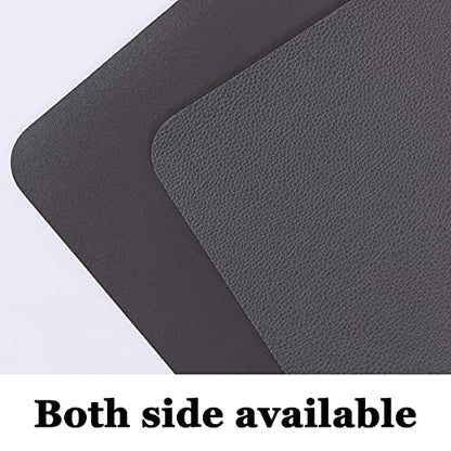 Wipeable Placemats Leather Table Mats Waterproof Heat-Resistant Easy to Clean for Dining Table Set Kitchen Table (4, Grey) - color: Gray, size: set of 4