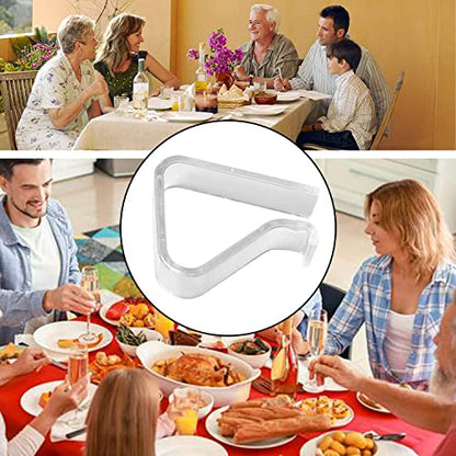 48 Pieces Transparent Clear Tablecloth Clips, Plastic Table Cloth Clips，Windproof Table Cover Holder Clamps，Table Cloth Holder for Christmas Home Wedding Party Indoor Outdoor Camping Picnic (Large) - size: Large