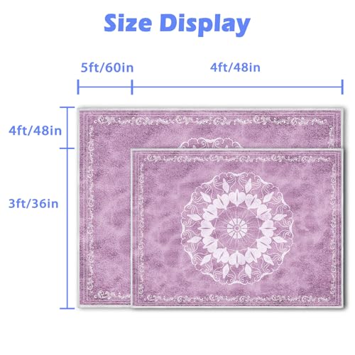 Office Chair Mat for Hard Floors, Desk Chair Rug Protector for Rolling Chair, Anti-Slip Computer Gaming Chair Mat, Carpet Mats for Home Office(Purple,3×4ft/36×48in) - size: 3×4ft/36×48in