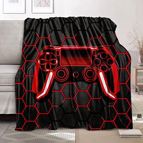 Boys Throw Blanket Twin,Gamer Blanket Teenage Boys Gifts Ideas for Bedroom Decor Kids Teens Blanket Super Soft Fleece for Bedding Couch (MT-A23, 80’’x60) - color: Mt-a23, size: 80’’x60"