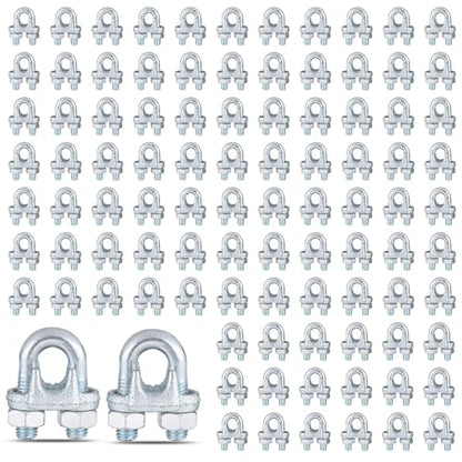 200PCS M5 Heavy Duty Wire Rope Clamps, 3/16-Inch Zinc Plated Wire Cable Clamps for Secure Connections – Boat, Tent, Clothesline, Rigging & More - size: M5-200PCS
