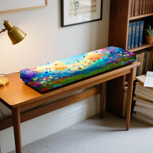 Nuxovilar Stretchy 88 Keys Keyboard Dust Cover, Elastic Milk Silk Piano Cover for Digital Electronic Piano - color: DE97870