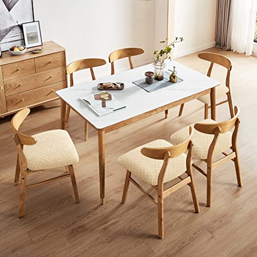 Genina Waterproof Dining Room Chair Covers Stretch Seat Covers for Dinning Room Chair Protector Slipcover for Kitchen, Hotel (2, Pattern1-Beige) - color: Pattern1-beige