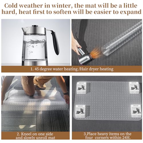 Office Chair Mat for Carpet, 2PCS 36" X 48" X 0.09" Desk Chair Mat for Carpet Floors, Clear and Thick Rolling Computer Chair Mats with Non-Slip Studded for Home and Office Low Pile Carpets - size: 2 PCS-36" X 48" Carpet