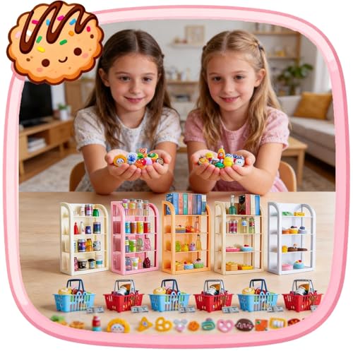 164pcs Miniature Supermarket Shelves Furniture Model 4 Layers Shelf Display Rack Doll House Accessory Storage Bookshelf Accessories Mini Locker Decor Food Drink Bottle Toy Cosplay Game Party - style: 164 Miniature Supermarket Shelves