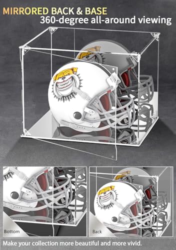 Clear Acrylic Display Case with Mirrored Back and Base, UV Protected Acrylic Box with Magnetic Door, Dustproof Display Box Showcase for Collectibles, Figures, Models, Toys (15.7x12x12inch) - size: 15.7x12x12 inch