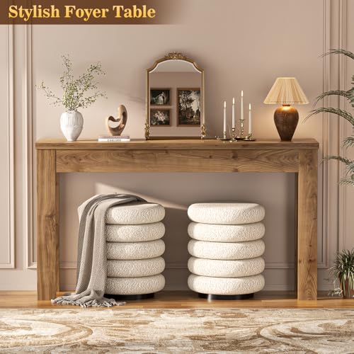 Armocity Console Table, 47" Farmhouse Wood Entryway Table, Sofa Tables Narrow Long Behind Couch, Entry Table for Entrance, Hallway, Living Room, Brown Oak - color: Brown Oak, size: 47"