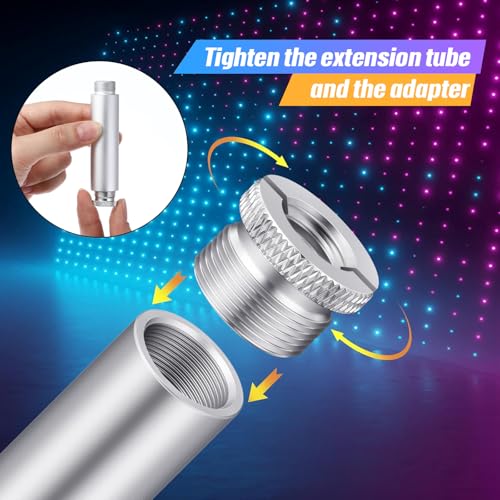 Weewooday 4 Pieces Mic Stand Extension Tube 5/8 Inch Microphone Extension Pipe Aluminium Alloy Stand Extenders Screw Boom Tubes with 2 Metal Adapters(Sliver) - color: Sliver