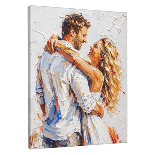 ENQU Custom Canvas Prints with Your Photos, Personalized Family Modern Impressionism Wall Art, Custom Portrait For Dad Mom Wife Husband, Father's Day, Birhtday Gifts, Photo Canvas Gifts - color: Style 7