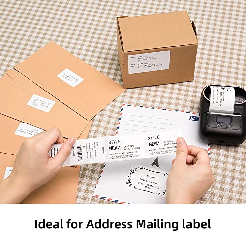 Phomemo M110 Labels, Label Maker Waterproof Labels, 1.57"x1.18" (40x30mm) Multi-Purpose Square Self-Adhesive Compatible for Phomemo M110/M100/M250/M221 Label Printer, 230 Pcs/Roll, Black on White - size: 1.57"x1.18", style: 1 Roll
