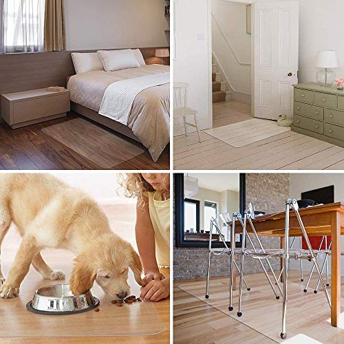 Azadx Large Chair Mat for Hardwood Floor 46 x 53'' Office Chair Mat for Hard Floors Clear Plastic Floor Mats for Wooden/Tile Floors Rolling Chairs Mats for Hardwood - size: 46 x 53'' Rectangle
