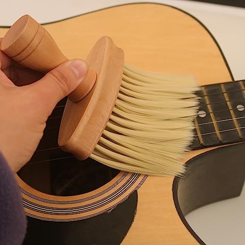 Keyboard Brush Wood for Piano Cleaning, 6.1 x 4.13in Wooden Keyboard Brush, Universal Drum Ukulele Piano Brush, Non Static Instrument Dust Removal Brush for Instrument, Car