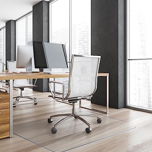 Yecaye Office Chair Mat for Hardwood Floor, 30" x 48" Clear Computer Desk Chair Mat, PVC Heavy Duty Floor Protector for Rolling Chairs, 1.7mm Thick Chair Mat (Transparent, 30" x 48" x0.07'') - size: 30" x 48" x 0.07''