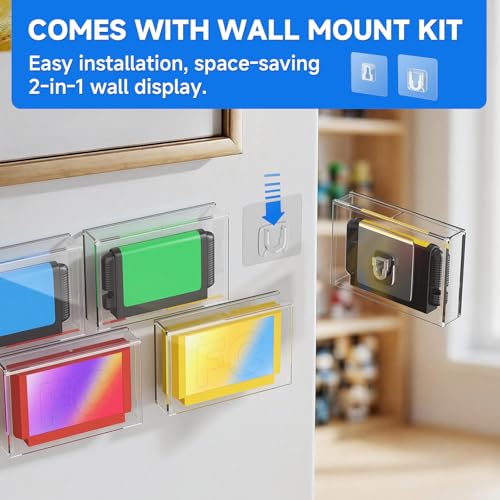 CaSZLUTION 3MM Acrylic Game Cartridge Protector for Famicom FC | Wall Mountable Dustproof Display Case, Compatible with Sega Master System SMS & Genesis, Clear Acrylic, Case Only