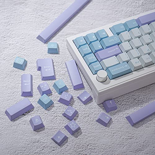 Sumgsn Custom Keyboard Illusion Keycaps 172 Keys Full Set Double Shot Cherry Profile Key caps Fit for Cherry Mx Switches ISO ANSI Layout - color: Illusion Keycaps