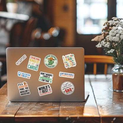 10pcs Accountant Stickers Sheet Funny CPA Gift Tax Season Accounting Spreadsheet Vinyl Decal Multiple Design, Waterproof, UV-Resistant, for Water Bottle, Scrapbook, Laptop, Car (Design 1) - color: Design 1