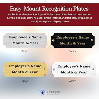 Employee of the Month Plate Inserts (Gold) - color: Gold