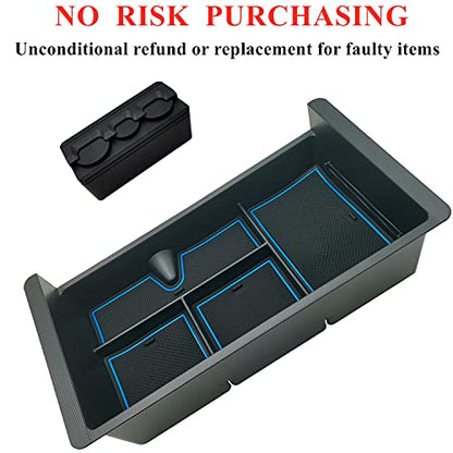 Center Console Tray Organizer Compatible with 2014-2018 GMC Sierra Accessories, (2015-2020) Yukon/Chevy Tahoe Silverado Suburban, Armrest Storage Box Replaces 22817343 (Blue) - color: Blue