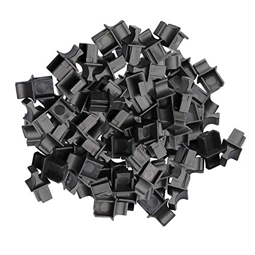 50PCS RJ45 Anti Dust Cover Cap Protector Protects Ethernet Hub Port by FENGQLONG (Black-Large)